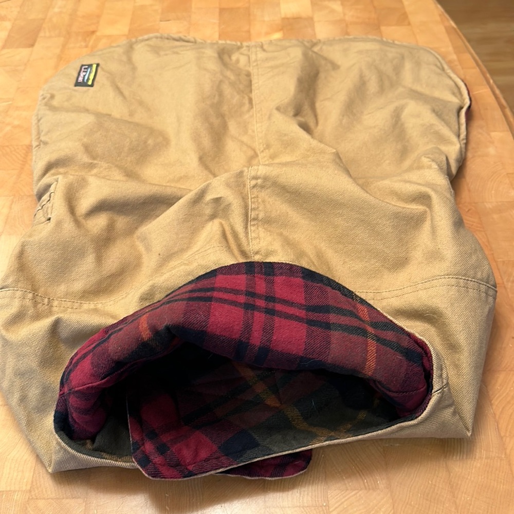 LL Bean, XL, Reversible Field Coat for Dogs.  Saddle color.  Worn once.